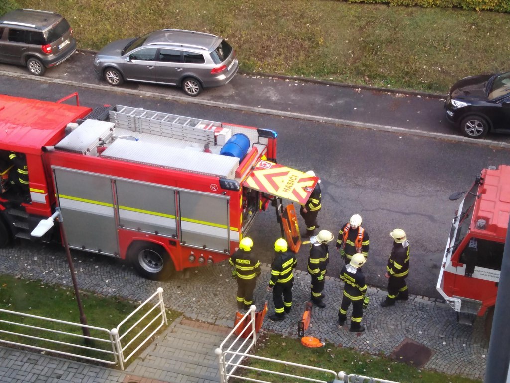 Figuranti při zásahu HZS na DKS 15